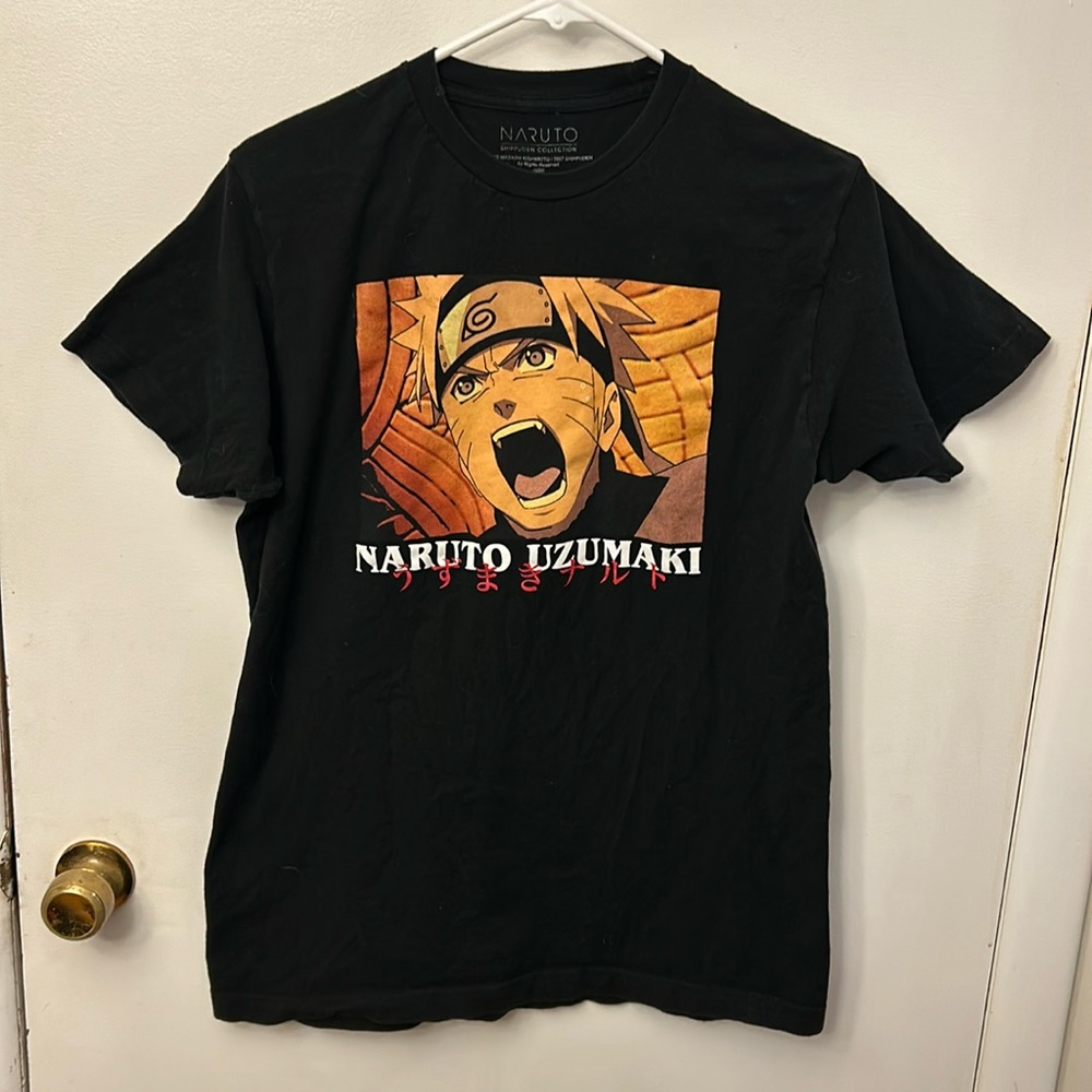 Naruto Adult T-shirt Black Size Medium